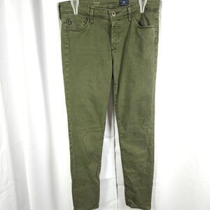 AG Adriano GoldSchmied Womens 30x30 Green The Prima Cigarette Leg Jeans Pants